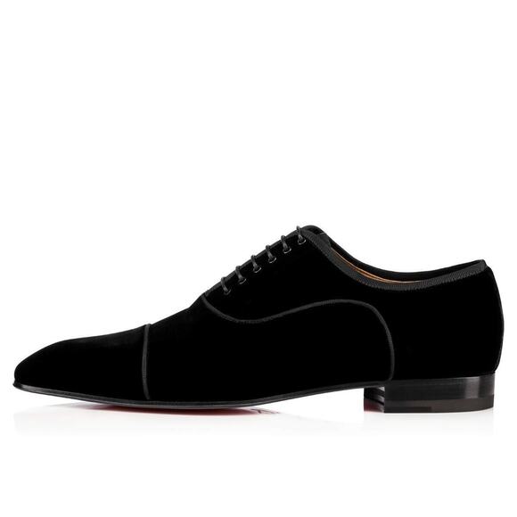 Christian Louboutin Greggo Orlato Flat Black Velvet Oxford Dress Loafer 43 10 main image 14